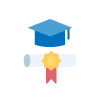 simple school building icon representing education and learning for young students